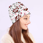 Cartoon Happy Dairy Cow Pattern Print Beanie