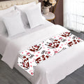 Cartoon Happy Dairy Cow Pattern Print Bed Runner