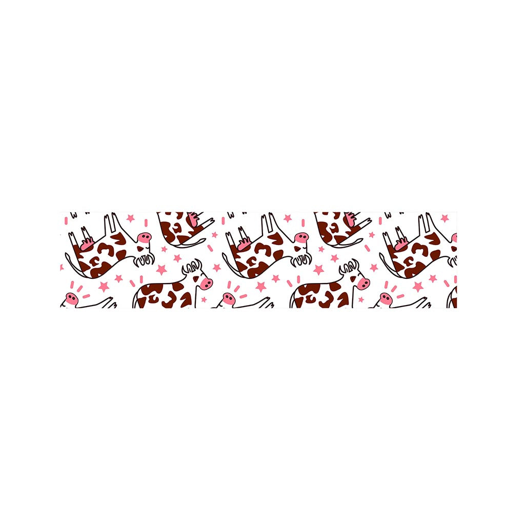 Cartoon Happy Dairy Cow Pattern Print Bed Runner