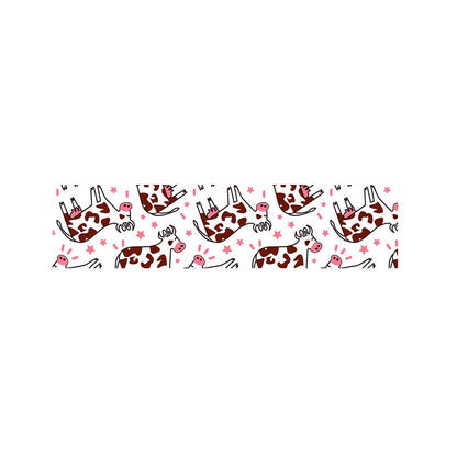Cartoon Happy Dairy Cow Pattern Print Bed Runner