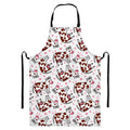 Cartoon Happy Dairy Cow Pattern Print Bib Apron With Pocket