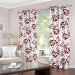 Cartoon Happy Dairy Cow Pattern Print Blackout Grommet Curtains