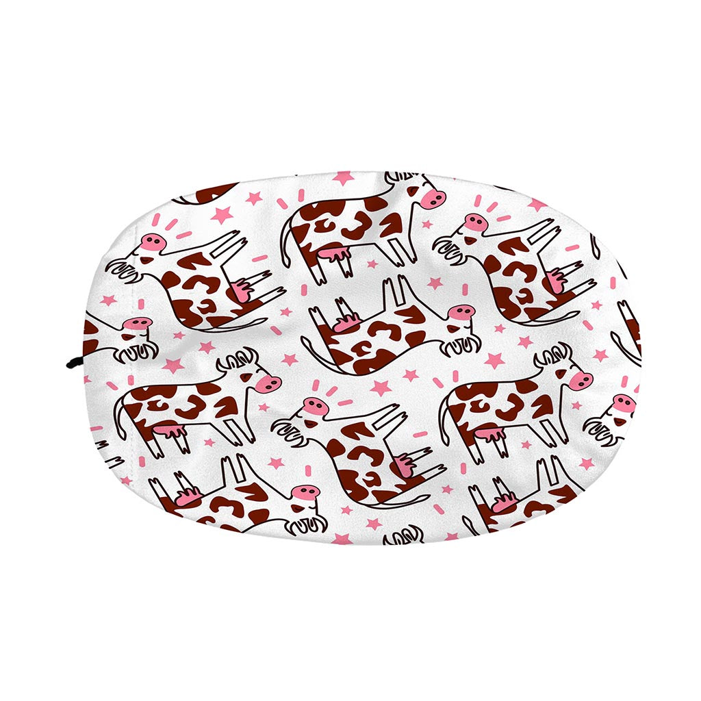 Cartoon Happy Dairy Cow Pattern Print Car Side Mirror Covers