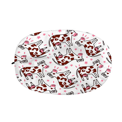 Cartoon Happy Dairy Cow Pattern Print Car Side Mirror Covers