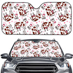 Cartoon Happy Dairy Cow Pattern Print Car Windshield Sun Shade