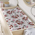 Cartoon Happy Dairy Cow Pattern Print Changing Pad Cover