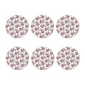Cartoon Happy Dairy Cow Pattern Print Coaster Set