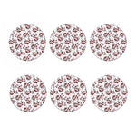 Cartoon Happy Dairy Cow Pattern Print Coaster Set