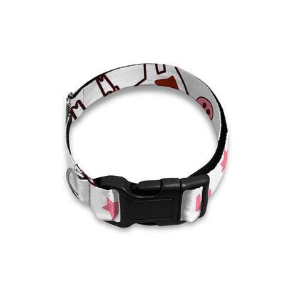 Cartoon Happy Dairy Cow Pattern Print Dog Collar