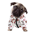 Cartoon Happy Dairy Cow Pattern Print Dog Zip Up Hoodie