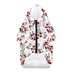 Cartoon Happy Dairy Cow Pattern Print Dog Zip Up Hoodie