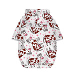 Cartoon Happy Dairy Cow Pattern Print Dog Zip Up Hoodie