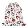 Cartoon Happy Dairy Cow Pattern Print Drawstring Bag