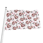 Cartoon Happy Dairy Cow Pattern Print Flag