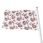 Cartoon Happy Dairy Cow Pattern Print Flag