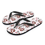 Cartoon Happy Dairy Cow Pattern Print Flip Flops