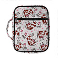 Cartoon Happy Dairy Cow Pattern Print Front Pocket Bible Bag