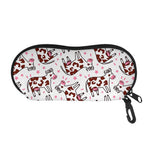 Cartoon Happy Dairy Cow Pattern Print Glasses Case
