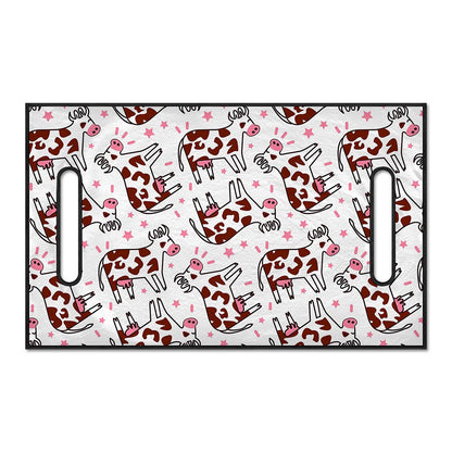 Cartoon Happy Dairy Cow Pattern Print Golf Cart Seat Cover
