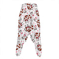 Cartoon Happy Dairy Cow Pattern Print Hammer Pants