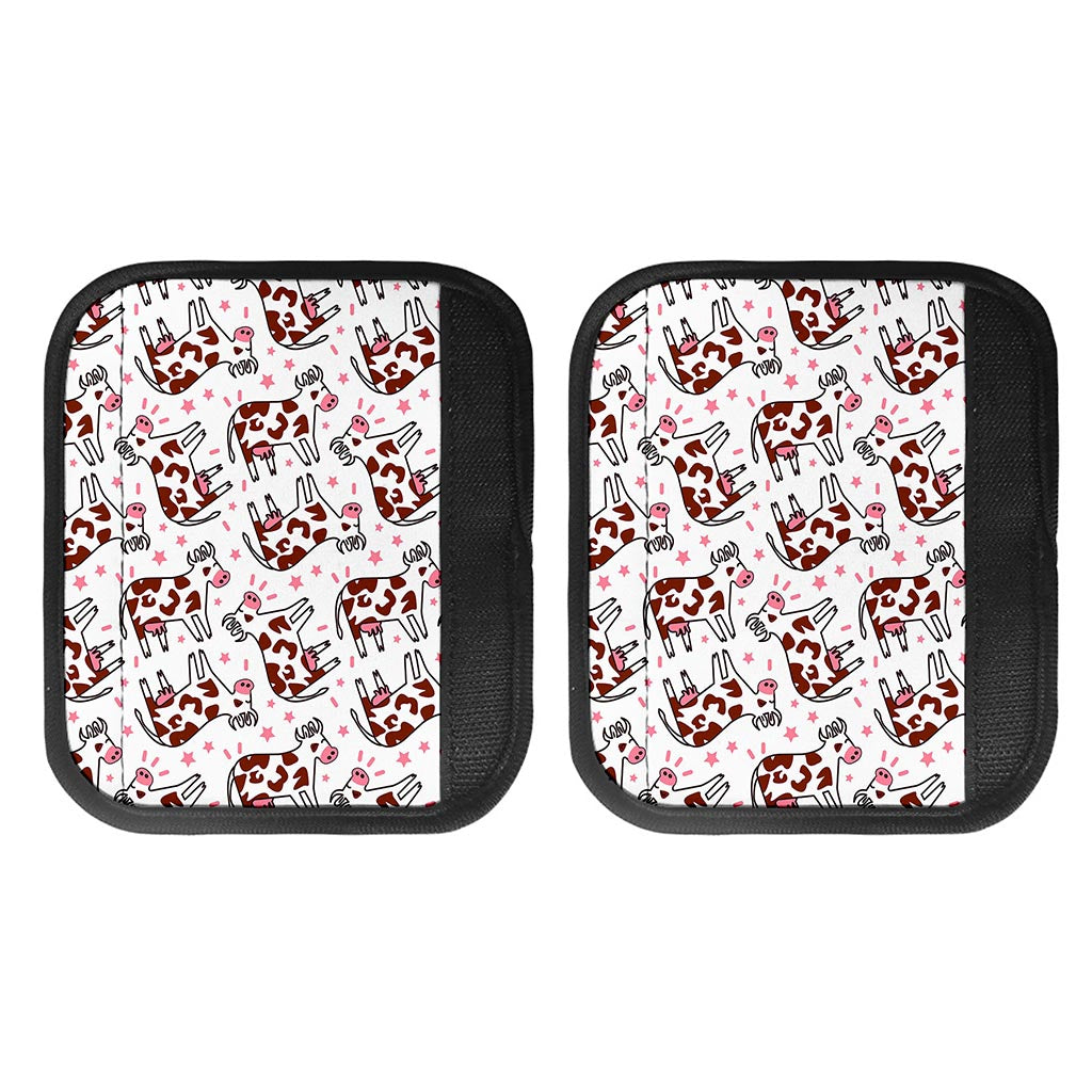 Cartoon Happy Dairy Cow Pattern Print Handle Covers