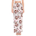 Cartoon Happy Dairy Cow Pattern Print High Slit Maxi Skirt