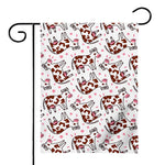 Cartoon Happy Dairy Cow Pattern Print House Flag
