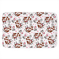 Cartoon Happy Dairy Cow Pattern Print Indoor Door Mat