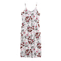 Cartoon Happy Dairy Cow Pattern Print Jersey Midi Cami Dress