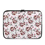 Cartoon Happy Dairy Cow Pattern Print Laptop Sleeve