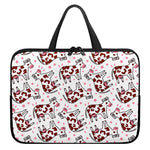 Cartoon Happy Dairy Cow Pattern Print Laptop Sleeve With Handle
