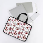 Cartoon Happy Dairy Cow Pattern Print Laptop Sleeve With Handle