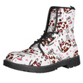 Cartoon Happy Dairy Cow Pattern Print Lace-Up Boots