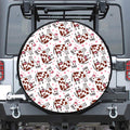 Cartoon Happy Dairy Cow Pattern Print Leather Spare Tire Cover