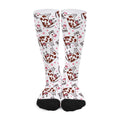 Cartoon Happy Dairy Cow Pattern Print Long Socks