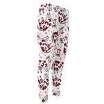 Cartoon Happy Dairy Cow Pattern Print Men's Compression Pants