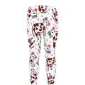 Cartoon Happy Dairy Cow Pattern Print Men's Leggings