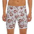 Cartoon Happy Dairy Cow Pattern Print Men's Long Boxer Briefs