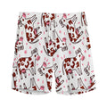 Cartoon Happy Dairy Cow Pattern Print Men's Athletic Shorts