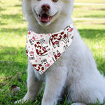 Cartoon Happy Dairy Cow Pattern Print Over The Collar Dog Bandana
