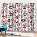 Cartoon Happy Dairy Cow Pattern Print Pencil Pleat Curtains