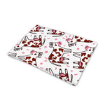 Cartoon Happy Dairy Cow Pattern Print Pet Cooling Mat Cover