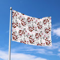 Cartoon Happy Dairy Cow Pattern Print Polyester Flag