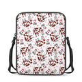 Cartoon Happy Dairy Cow Pattern Print Rectangular Crossbody Bag