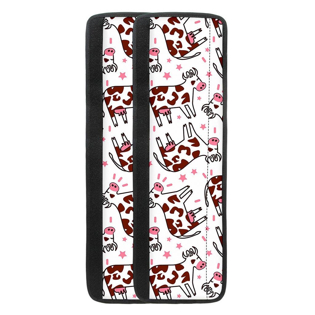 Cartoon Happy Dairy Cow Pattern Print Refrigerator Handle Covers