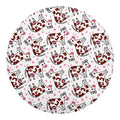 Cartoon Happy Dairy Cow Pattern Print Round Blanket