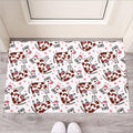 Cartoon Happy Dairy Cow Pattern Print Rubber Doormat