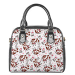 Cartoon Happy Dairy Cow Pattern Print Shoulder Handbag