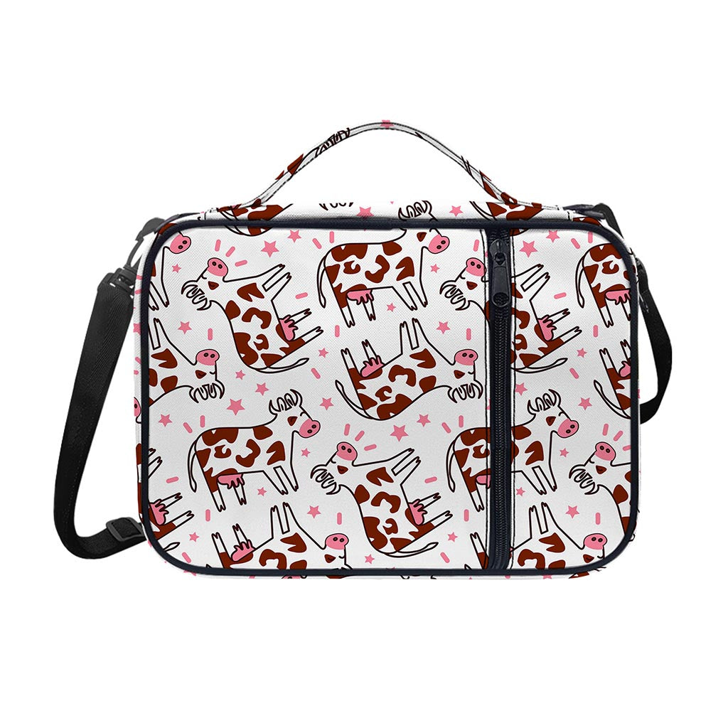Cartoon Happy Dairy Cow Pattern Print Shoulder Strap Bible Bag