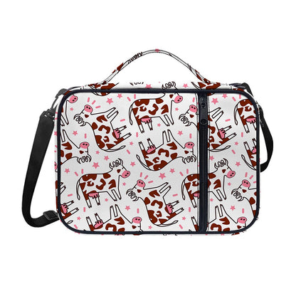 Cartoon Happy Dairy Cow Pattern Print Shoulder Strap Bible Bag